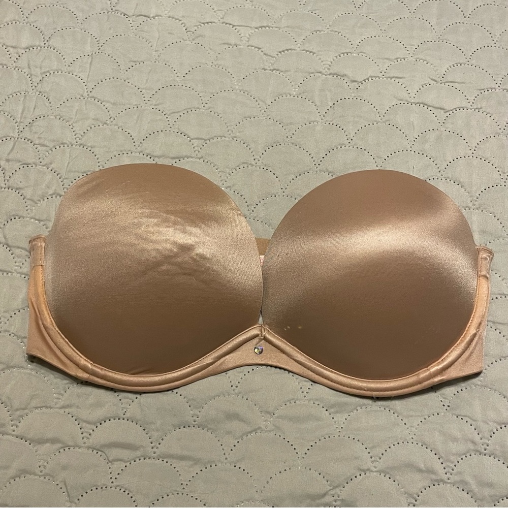 Victoria’s Secret Nude Strapless Push Up Bra, 34D